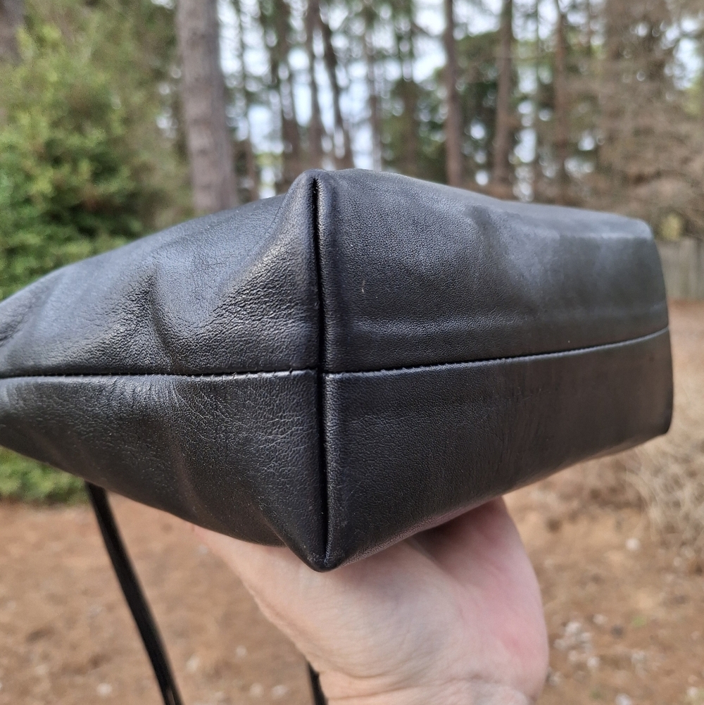 Rare Vintage Coach Black Glove Tanned Leather Dixion Mini Crossbody Bag #4124 - Picture 6 of 13